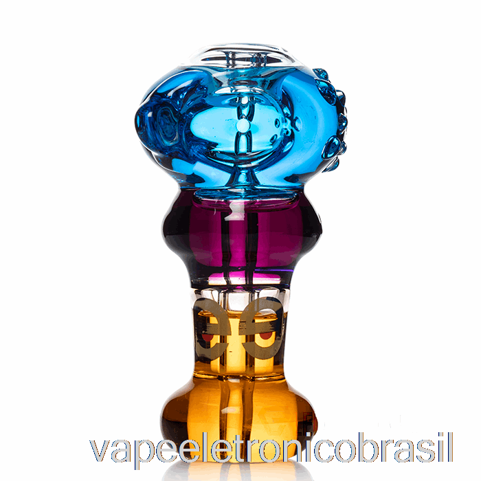 Vape Recarregável Cheech Glass Triplo Colher Congelável Tubo De Mão Azul / Roxo / Laranja
